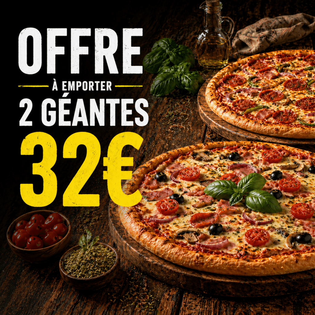 offre a emporter 2 géantes